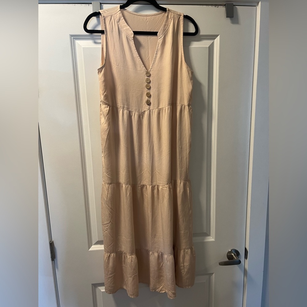 Cream SHEIN Midi Dress
